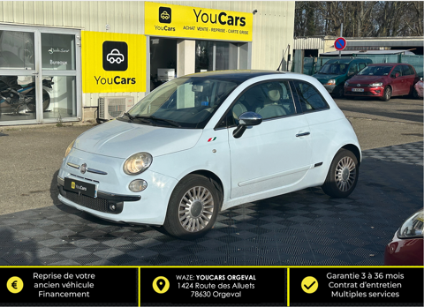 Fiat 500 1.2 MPi 69 cv - CLIMATISATION - MODE CITY - TOIT PANORAMIQU 2008 occasion Orgeval 78630