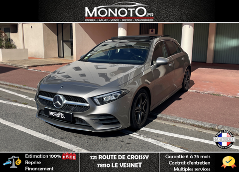 Mercedes Classe A 180 d 116 cv AMG LINE - TOIT OUVRANT - CARPLAY - CAMERA - EC 2020 occasion Le Vésinet 78110
