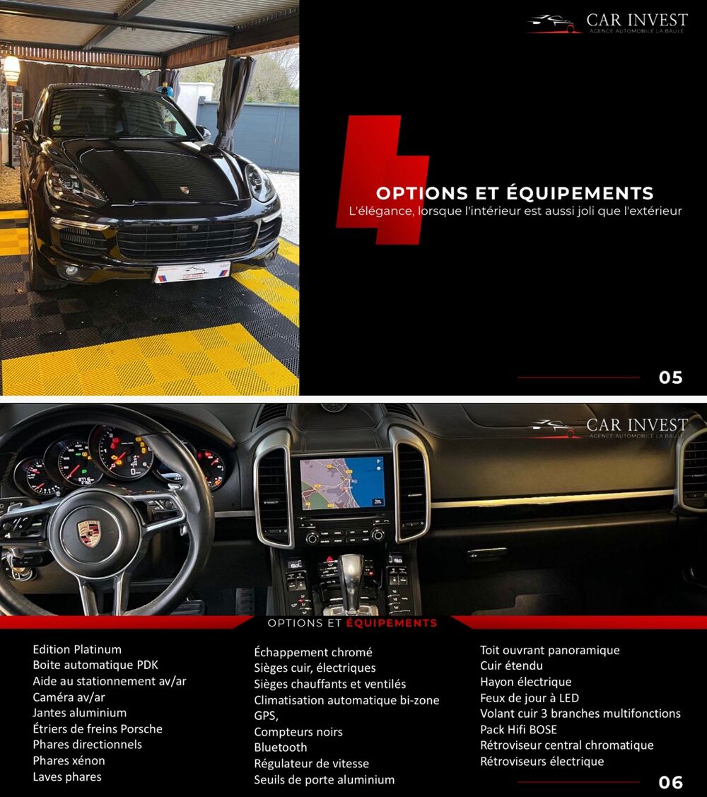 Cayenne diesel Platinum Edition FULL BLACK 2017 occasion 44500 La Baule-Escoublac