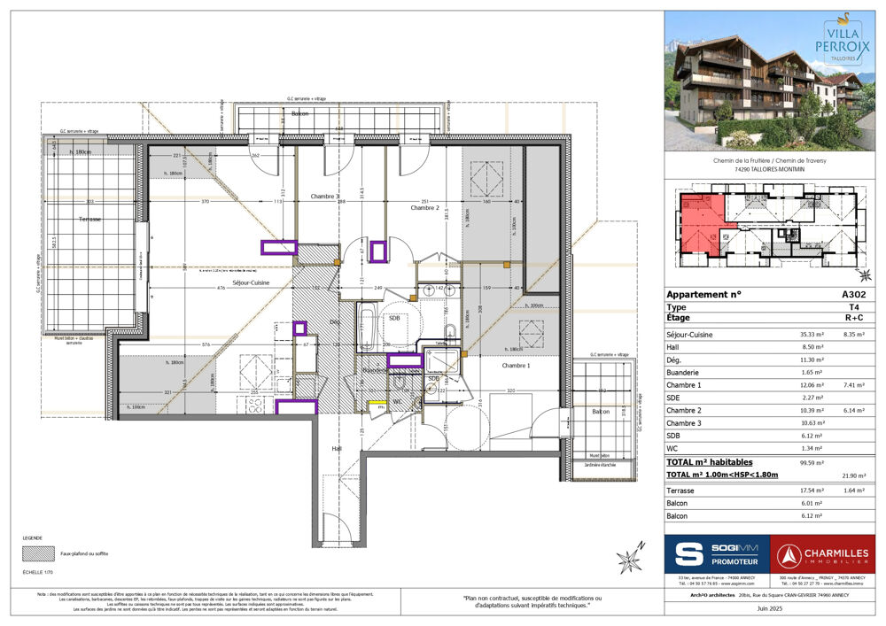 TYPE 4 - 121.49 m2 - L'ALLIANCE DU CHIC ET DU CHARME / VILLA PERROIX / TALLOIRES