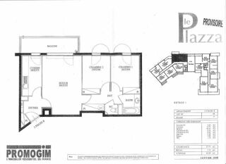  Appartement à louer 3 pièces 58 m²