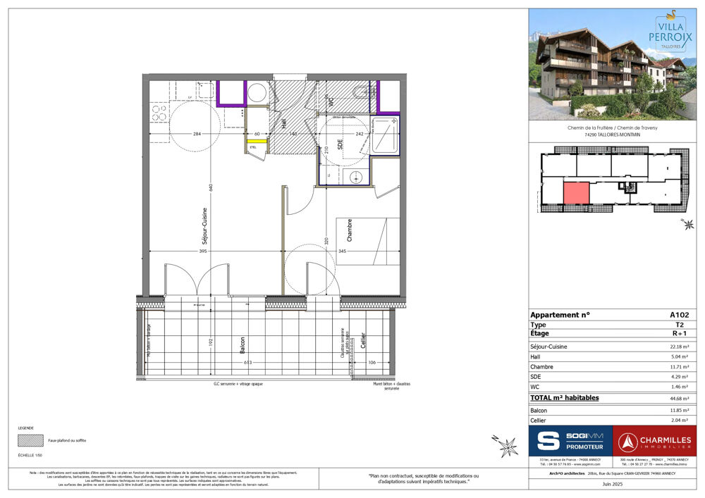 TYPE 2 - 44.68 m2 - L'ALLIANCE DU CHIC ET DU CHARME / VILLA PERROIX / TALLOIRES