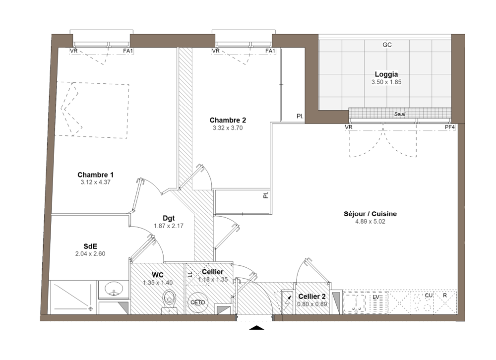 Vente Appartement Appartement T3 - Côte Pavé Toulouse - 65m2 Toulouse