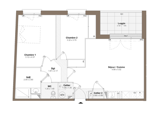  Appartement à vendre 3 pièces 65 m²
