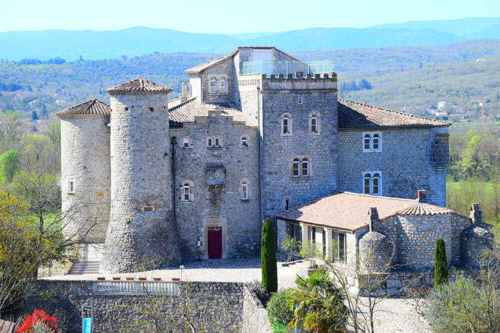 Dépt. 07 - A VENDRE à RUOMS - Château, Dépendances et Piscines - Parcelles de 2,5 ha