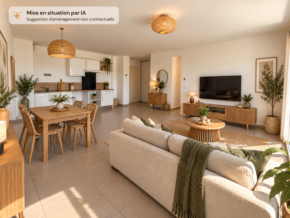 Castelnau-le-Lez Urban Eden : Superbe T3 lumineux avec terrasse de 19 m2 et box fermé
