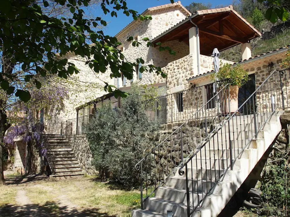 Vente Maison 07  Rosières   Entre Aubenas et Alès - Superbe Domaine en pierres apparentes de 600 m2   5 gîtes   Piscine Ruoms