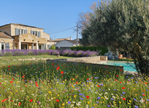   ENTRE NIMES ET BEAUCAIRE : Propri�t� constitu�e d'une Villa 3 chambres avec piscine et d'une grande d�pendance Maison - 4 pi�ce(s) - 188 m�