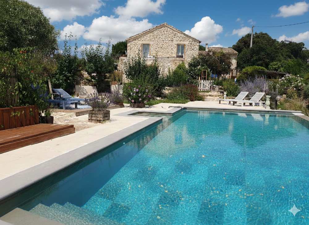A Vendre GARD (30) - Mas avec chambres d'hôtes et piscine