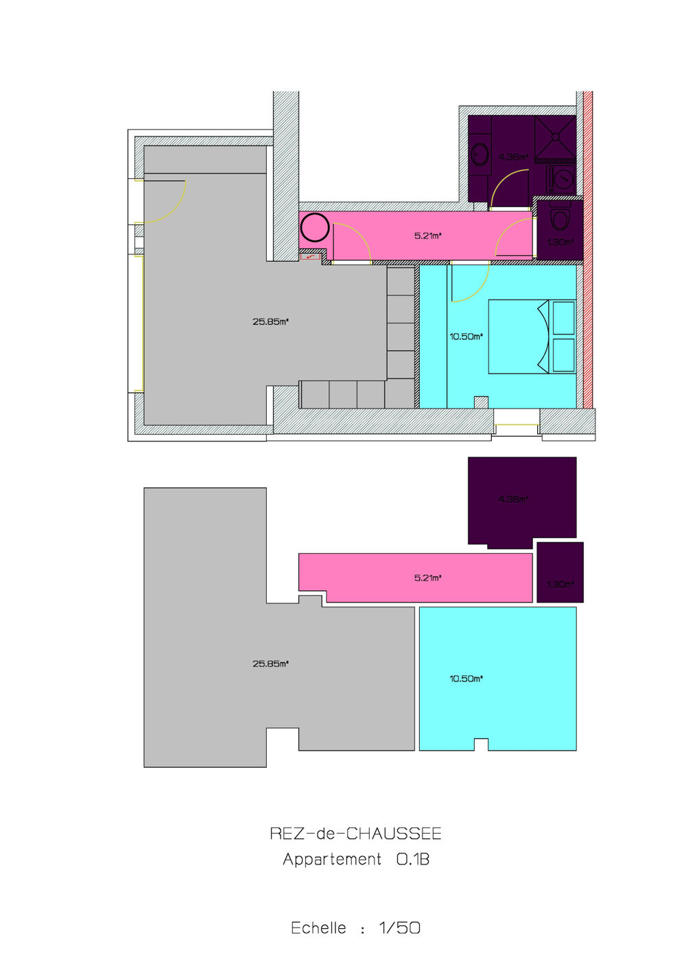COCHEREN appartement F2 Terrasse espace vert 2 Parking