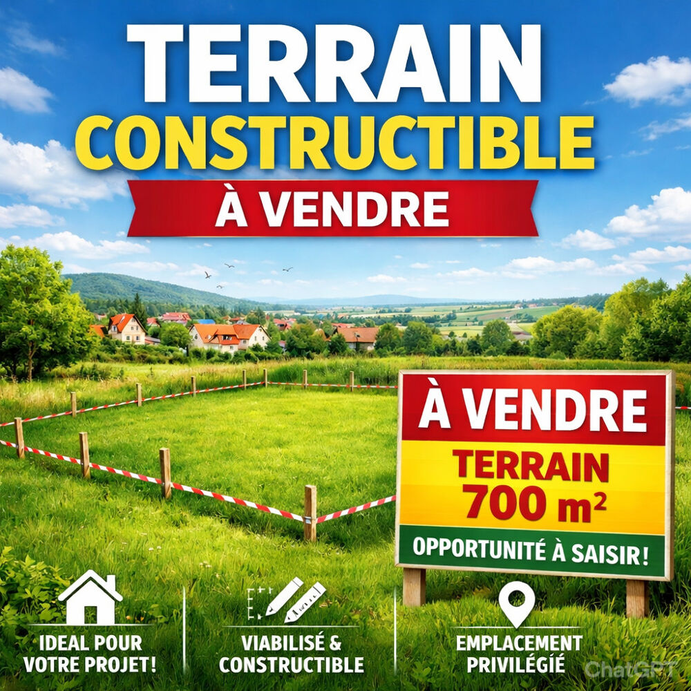 Vente Terrain DEPT Yvelines (78) + à vendre terrain à bâtir de 700 m2 Gambais