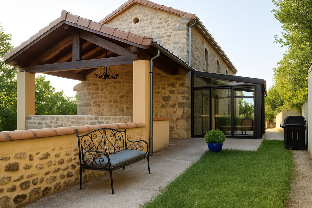 07 Rosières Entre Aubenas et Alès - Superbe Domaine en pierres apparentes de 600 m2 5 gîtes Piscine