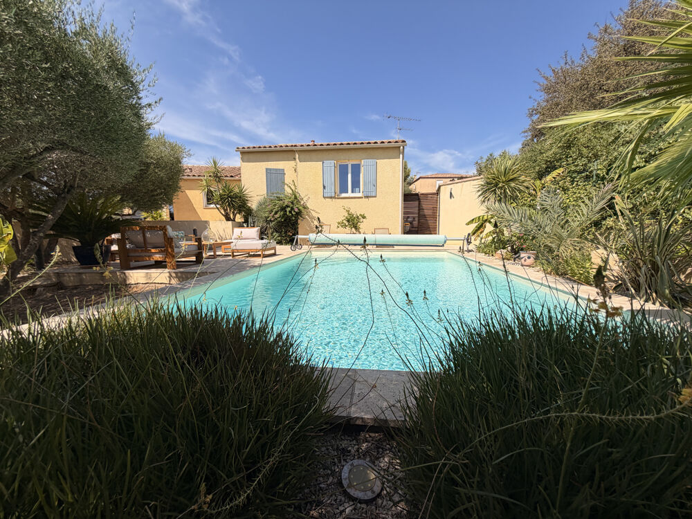 Vente Maison En exclusivité  sur les hauteurs de Vergèze, villa Plain pied de 120 m2 environ sur 832 m2, piscine garage et Vergeze