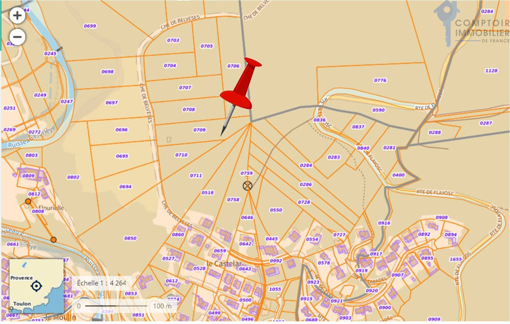 Vente Terrain VAR (83) - TARADEAU - TERRAIN À VENDRE - Non constructible Taradeau