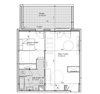  Appartement � vendre 2 pi�ces 50 m�