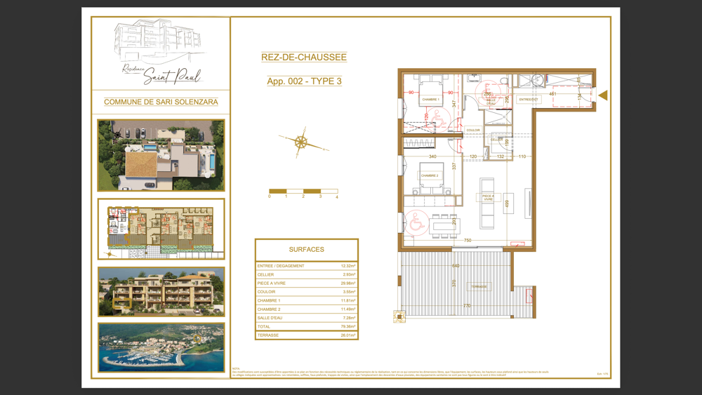 Appartement T3 Solenzara vue mer proche du port de plaisance