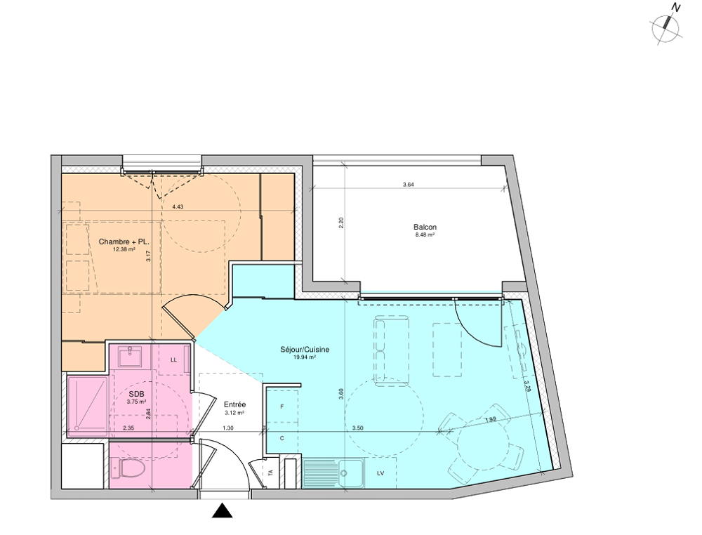 DPT 38 - A VENDRE - Le Cheylas - Appartement T2