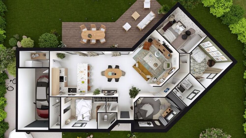 Terrain+Maison à Crevant-Laveine 4 chambres
