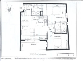  Appartement � vendre 3 pi�ces 60 m�