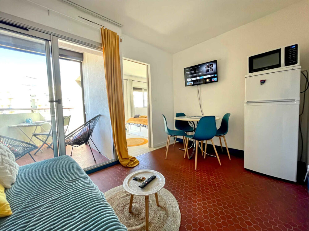 Location Appartement Le Barcarès Grande plage beau T2 vue mer, parking, clim et Wifi ! Le barcares