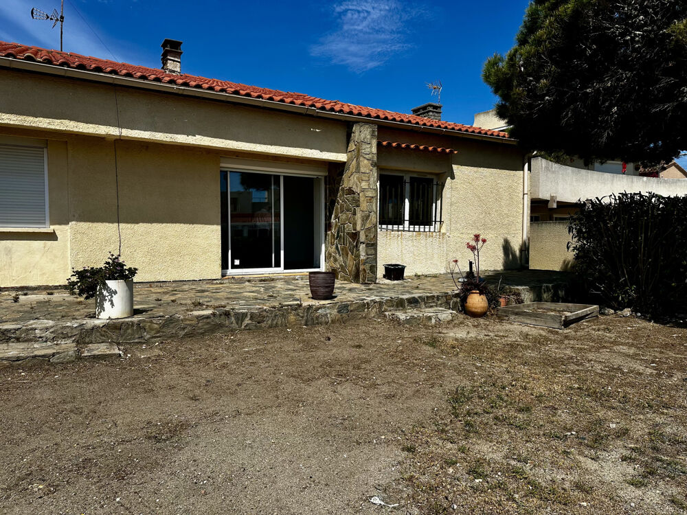 Vente Villa 3 faces, t5 plain pied, 2em ligne mer, 66420 Le Barcares.