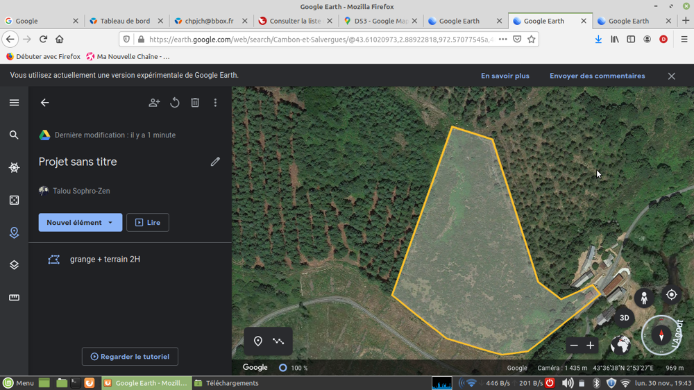 Vente Maison Grange à rénover avec garage et terrain de 2 ha. Cambon et salvergues