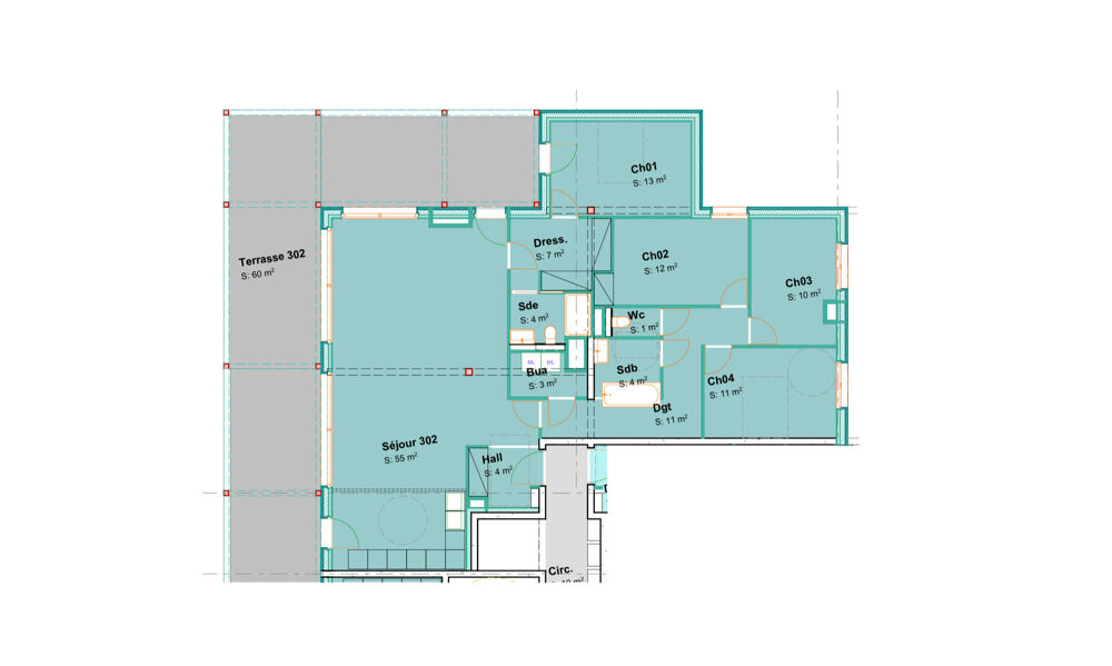 RIORGES - QUARTIER PRISE MARECHAL FOCH APPARTEMENT DE STANDING EN ROOFTOP DE 135 M2 AVEC TERRASSE 60 M2