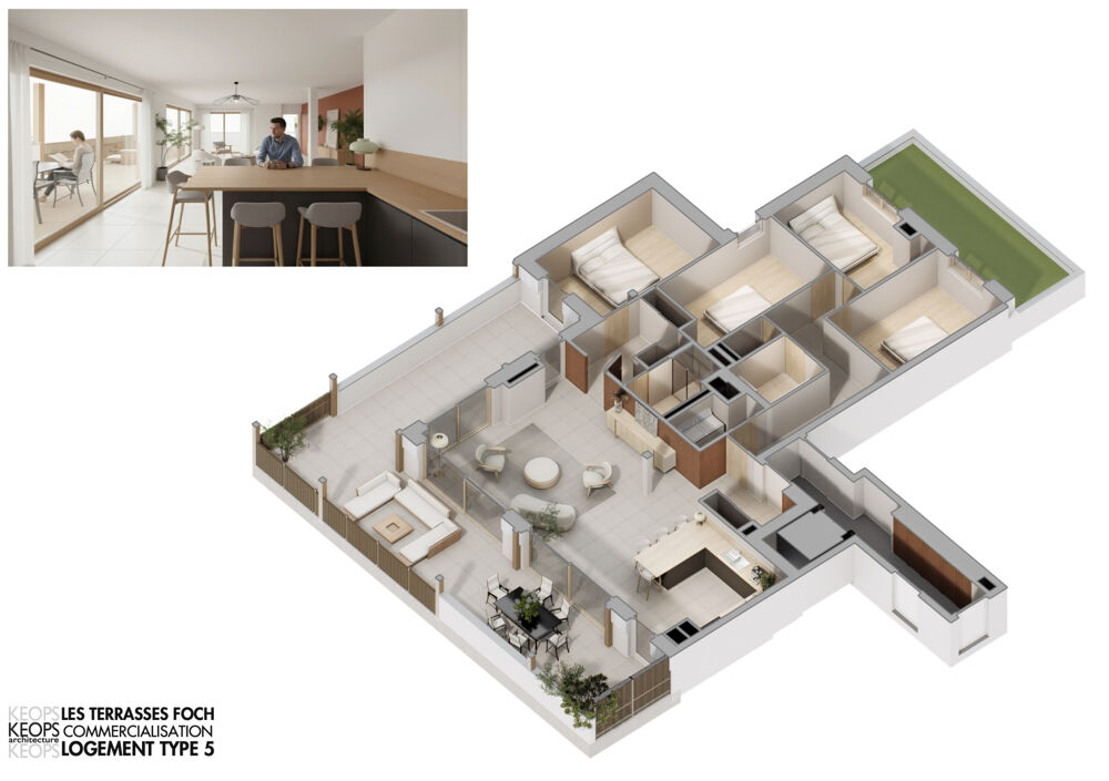 RIORGES MARECHAL FOCH - EN EXCLUSIVITE SECTEUR PRISE PETITE COPROPRIETE DE 17 LOGEMENTS DE STANDING