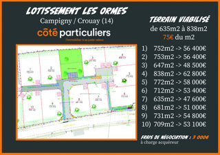  Terrain  vendre 635 m