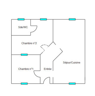  Appartement � louer 3 pi�ces 45 m�