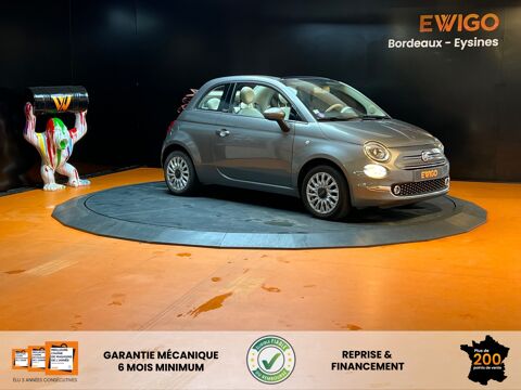 Fiat 500 C CABRIOLET -START&STOP 1.2 LOUNGE 69CH - CARPLAY / CLIM MANUE 2019 occasion Eysines 33320