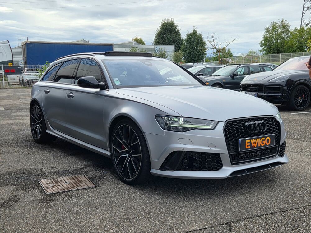 RS6 AVANT 4.0 TFSI 605 ch PERFORMANCE QUATTRO Gris Argent Fleure 2017 occasion 68170 Rixheim