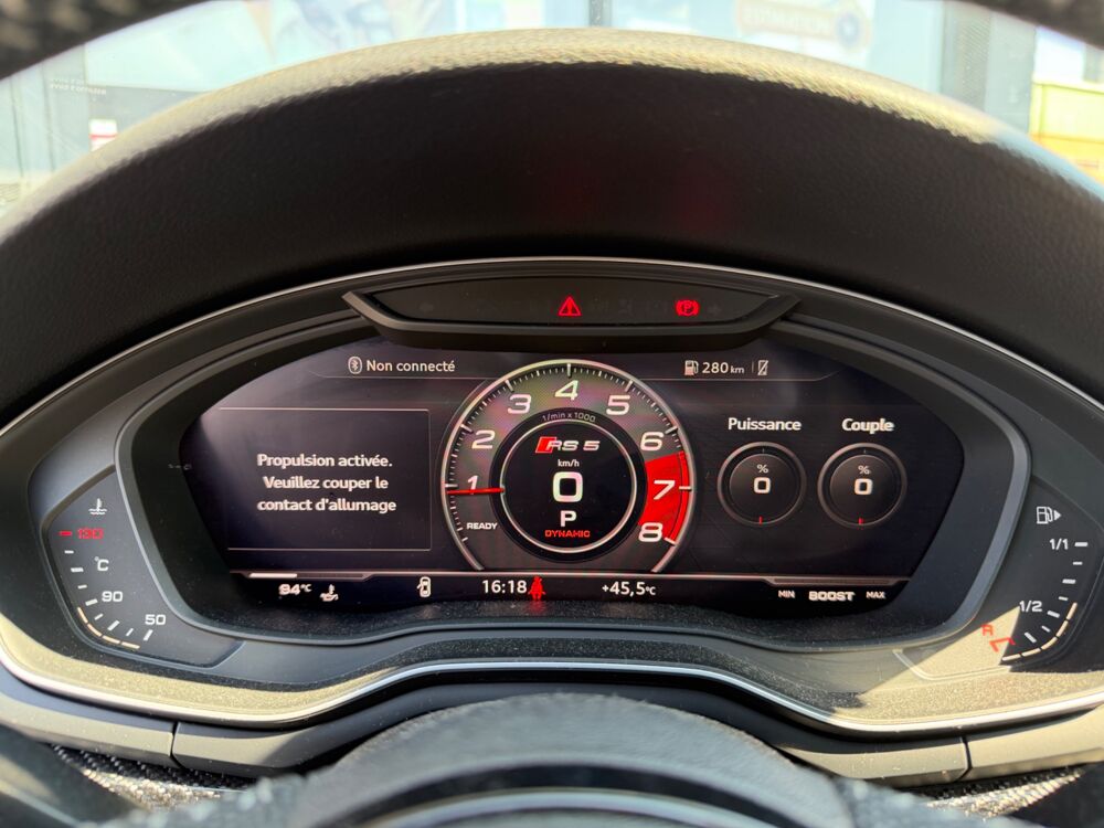 RS5 SPORTBACK 2.9 TFSI 450 QUATTRO ORIGINE FRANCE - T/O - B/O - 2019 occasion 26000 Valence