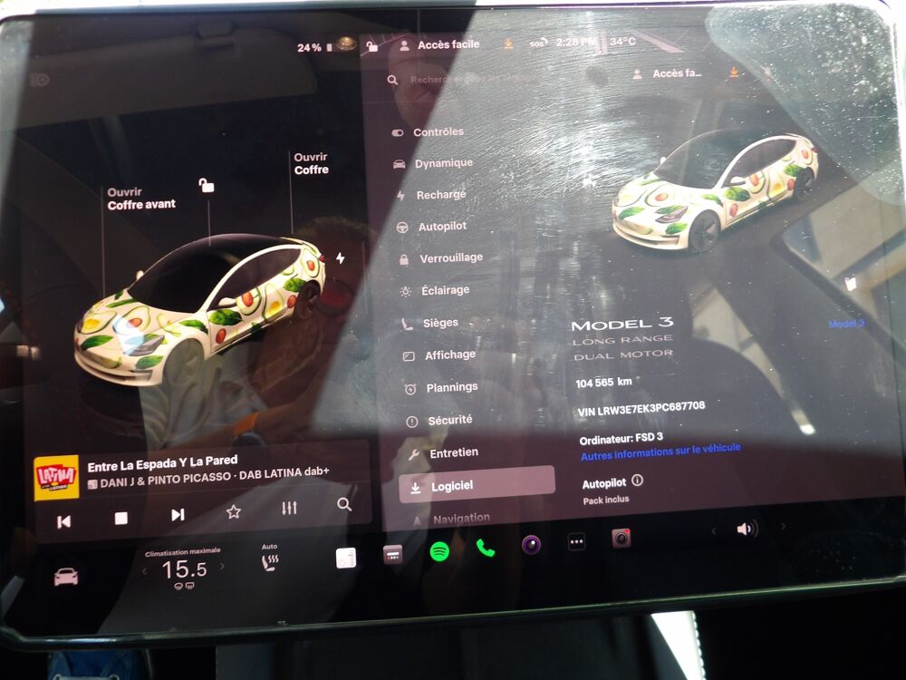 Model 3 82KWH GRANDE-AUTONOMIE 4WD BVA TVA 2022 occasion 33100 Bordeaux