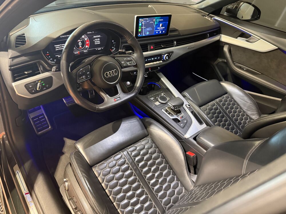 RS4 AVANT 2.9 TFSI 450ch QUATTRO + FREINS C&Eacute;RAMIQUE + PACK CARBO 2019 occasion 81990 Puygouzon
