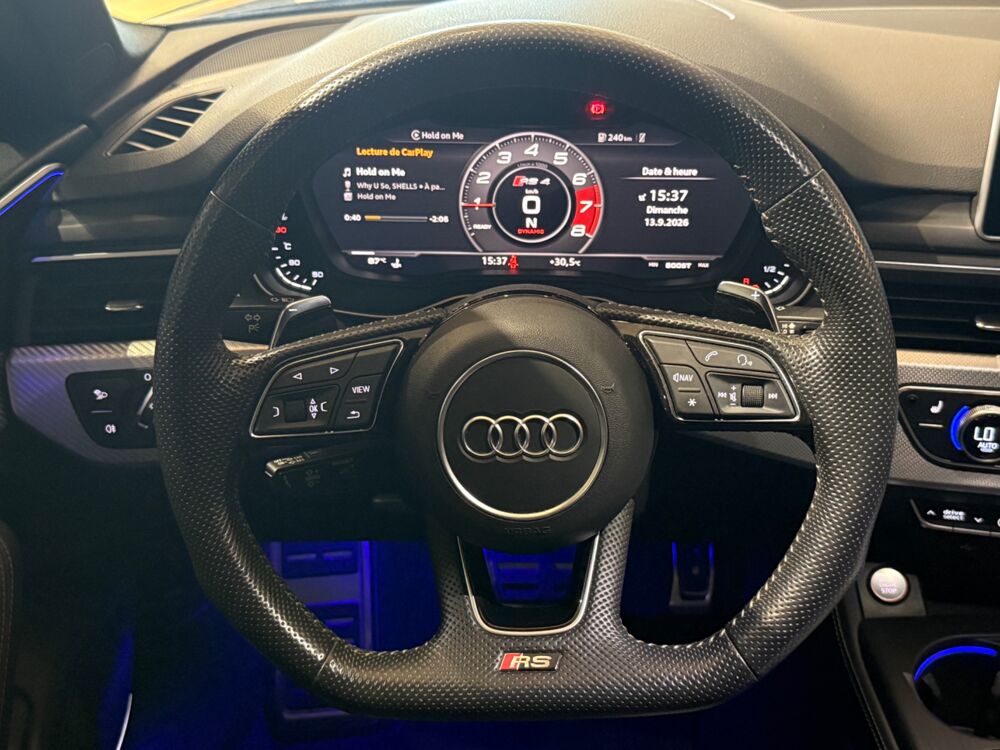 RS4 AVANT 2.9 TFSI 450ch QUATTRO + FREINS C&Eacute;RAMIQUE + PACK CARBO 2019 occasion 81990 Puygouzon
