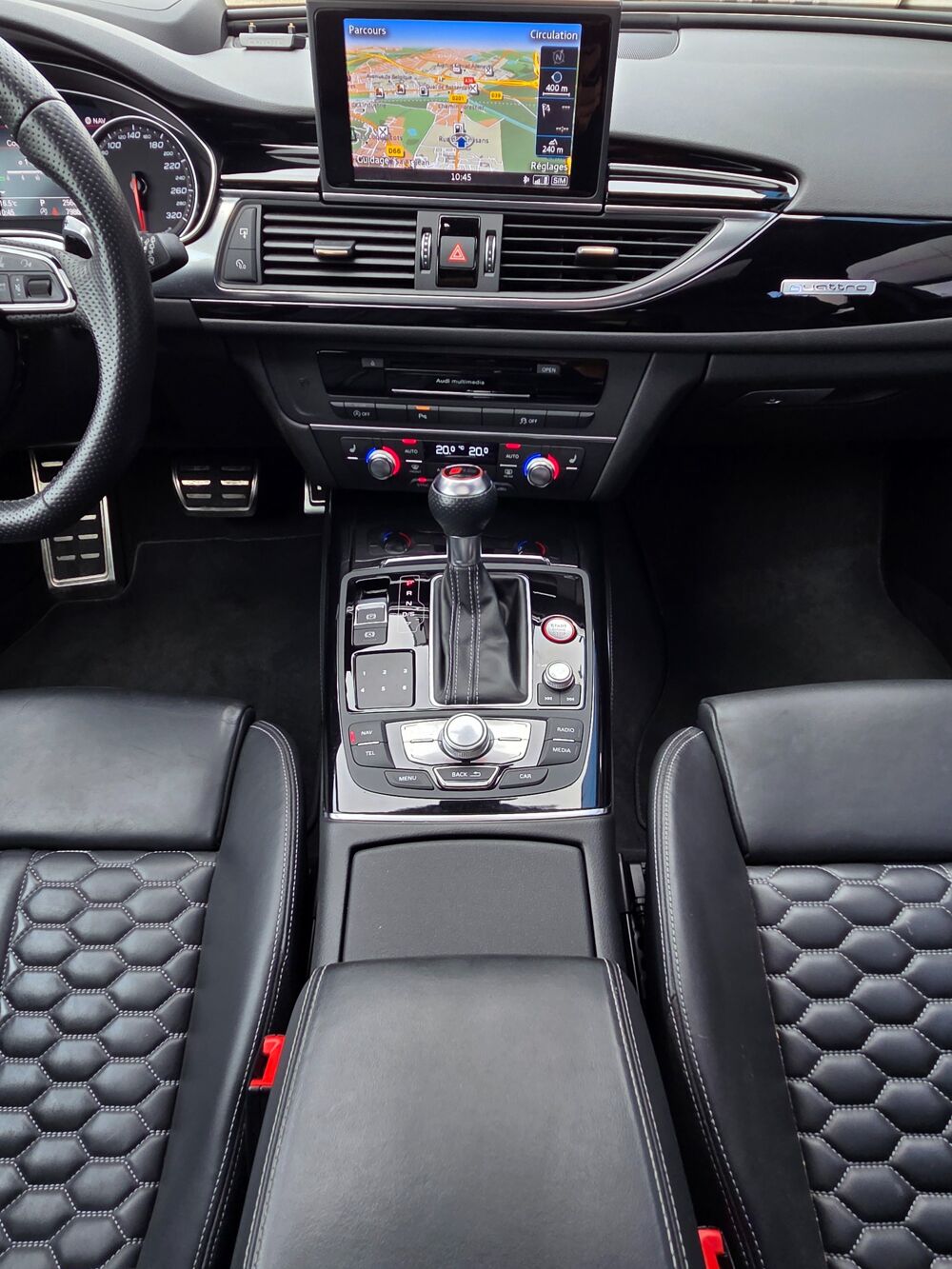RS6 AVANT 4.0 TFSI 605 ch PERFORMANCE QUATTRO Gris Argent Fleure 2017 occasion 68170 Rixheim