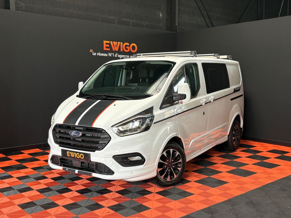 Transit Custom FOURGON CABINE APPROFONDIE 2.0 ECOBLUE 185 CH L1H1 SPORT / C 2020 occasion 29000 Quimper