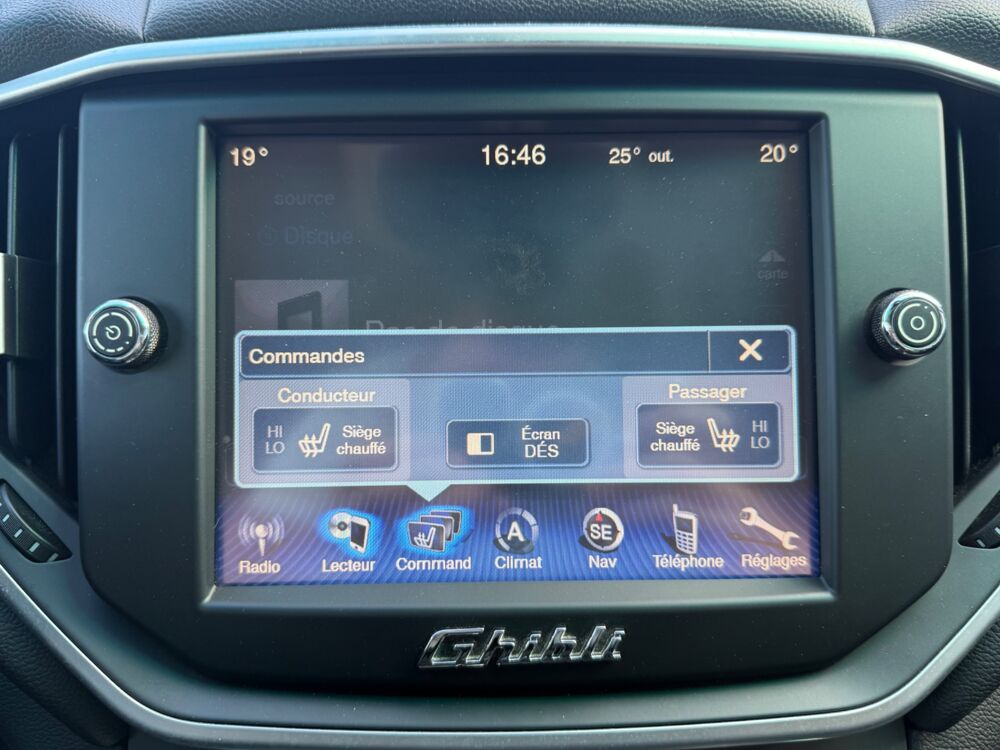 Ghibli 3.0 330Ch BVA START-STOP - SI&Egrave;GE CHAUFFANTS - CAM&Eacute;RA DE RECU 2015 occasion 27000 &Eacute;vreux