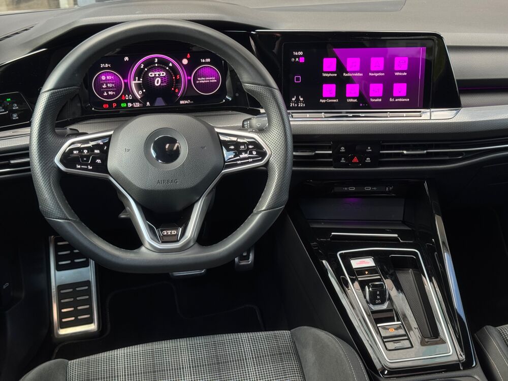 Golf 2.0 TDI 200CH SCR GTD DSG 7 - ENTRETIEN VW - TOIT OUVRANT - 2022 occasion 57600 Forbach