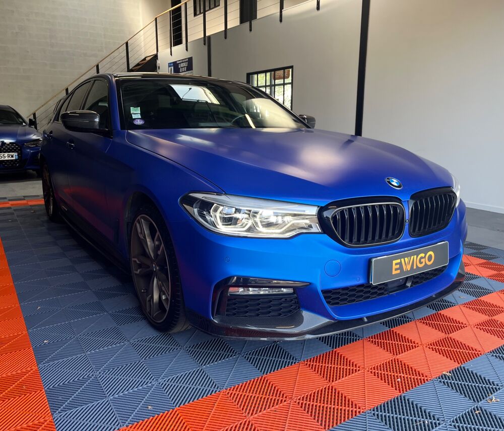 S&eacute;rie 5 3.0 540I 340CH PACK M XDRIVE COVERING/COULEUR D'ORIGINE BLEU 2018 occasion 33260 La Teste-de-Buch