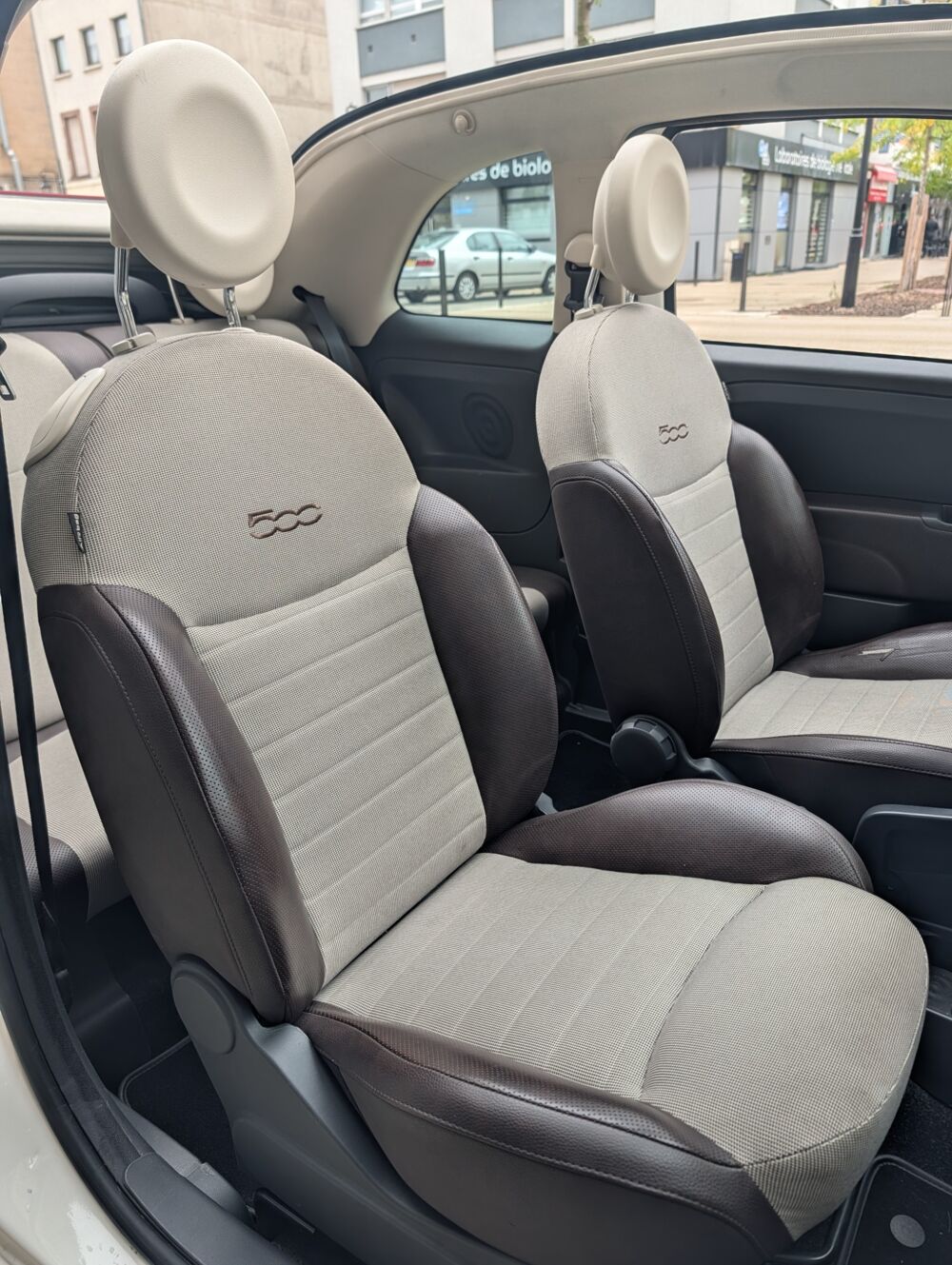 500 C 0.9 TWINAIR 85ch LOUNGE - RADAR AR CAPOTE ROUGE - ENTRETIEN 2014 occasion 57600 Forbach