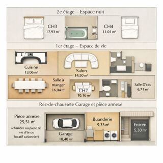  Maison à vendre 6 pièces 140 m²