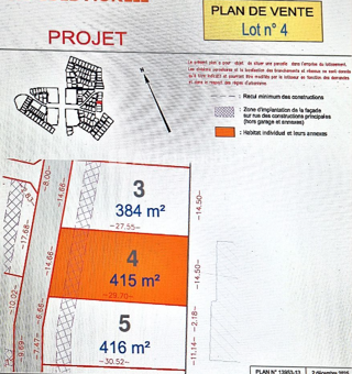  Terrain � vendre 415 m�