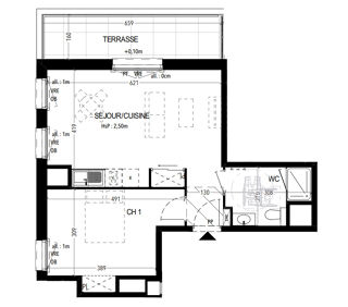  Appartement à vendre 2 pièces 46 m²