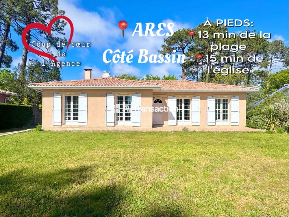 Vente Maison maison 3 chambres plain pieds 10min à pieds de la plage Arès