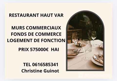 Village du Haut Var : Murs, Fond de Commerce, Logement 575000 83300 Draguignan