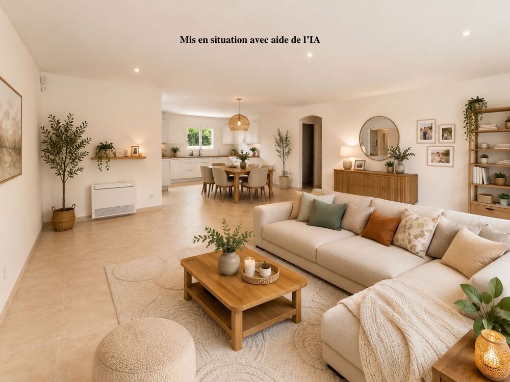 Vente Maison Maison plein-pied 130 m2 DPE C Terrain 900m2 - 20 min de Nîmes Montmirat