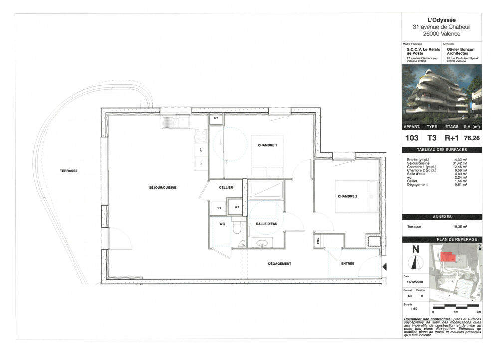 Vente Appartement Appartement neuf type 3 avec terrasse, avenue de chabeuil,  Valence (26000) Valence