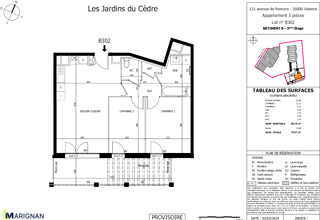  Appartement � vendre 3 pi�ces 65 m�